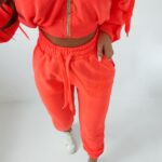 Komplet bawełniany Ola Voga Mouse koral