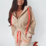 Komplet bawełniany Ola Voga Mouse beżowy