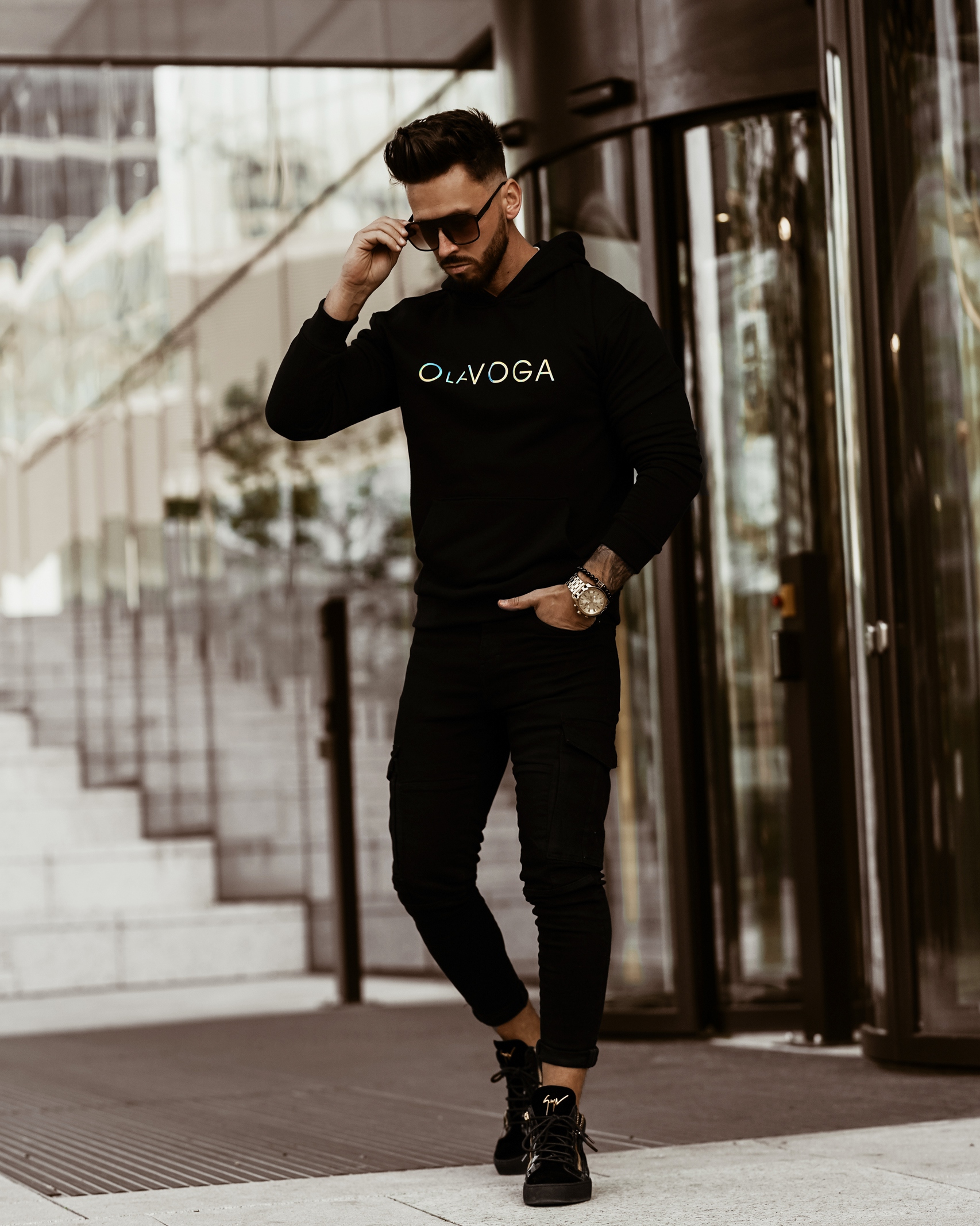 Bluza męska Fluo Man O'la Voga czarna