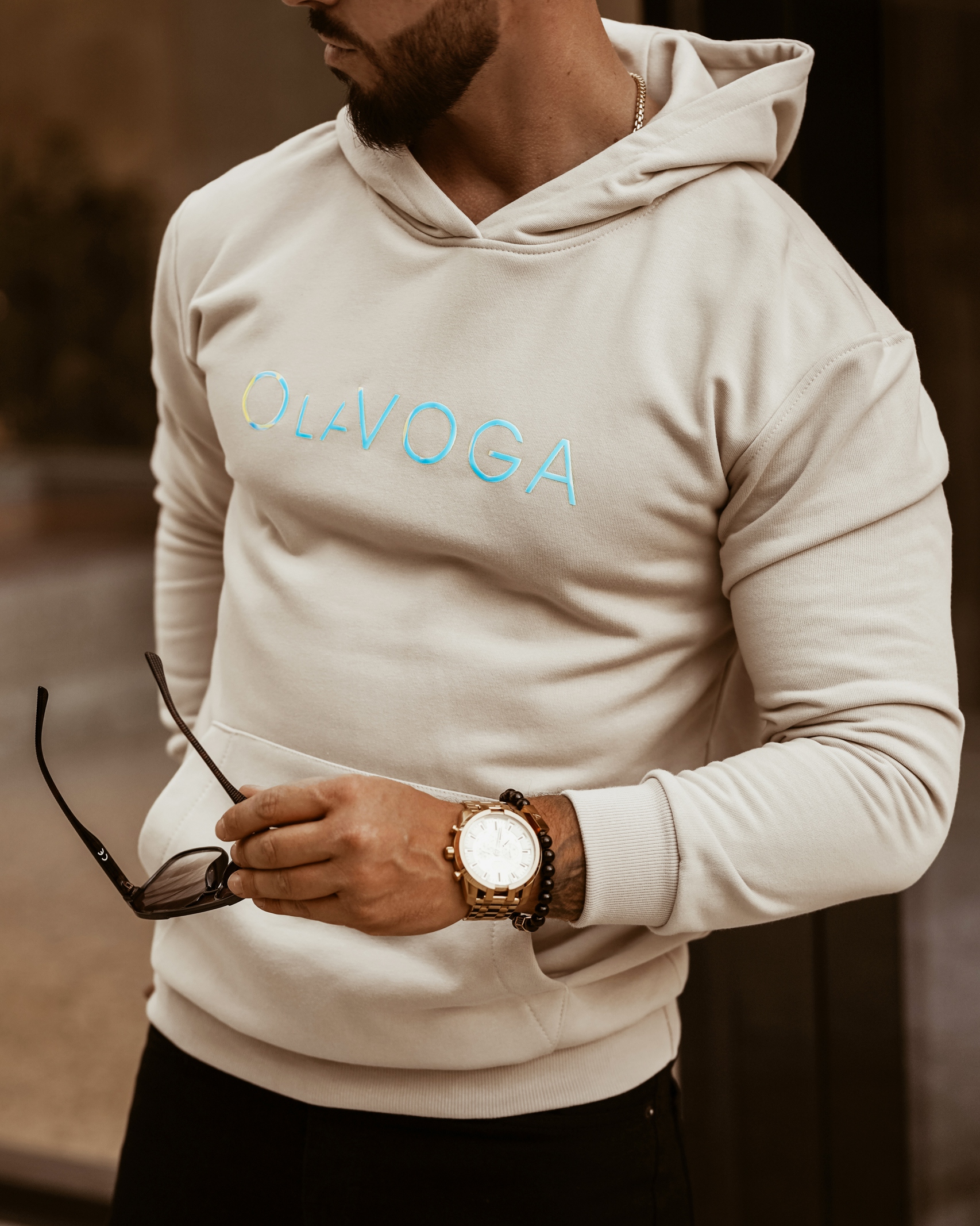 Bluza męska Fluo Man O'la Voga beżowa