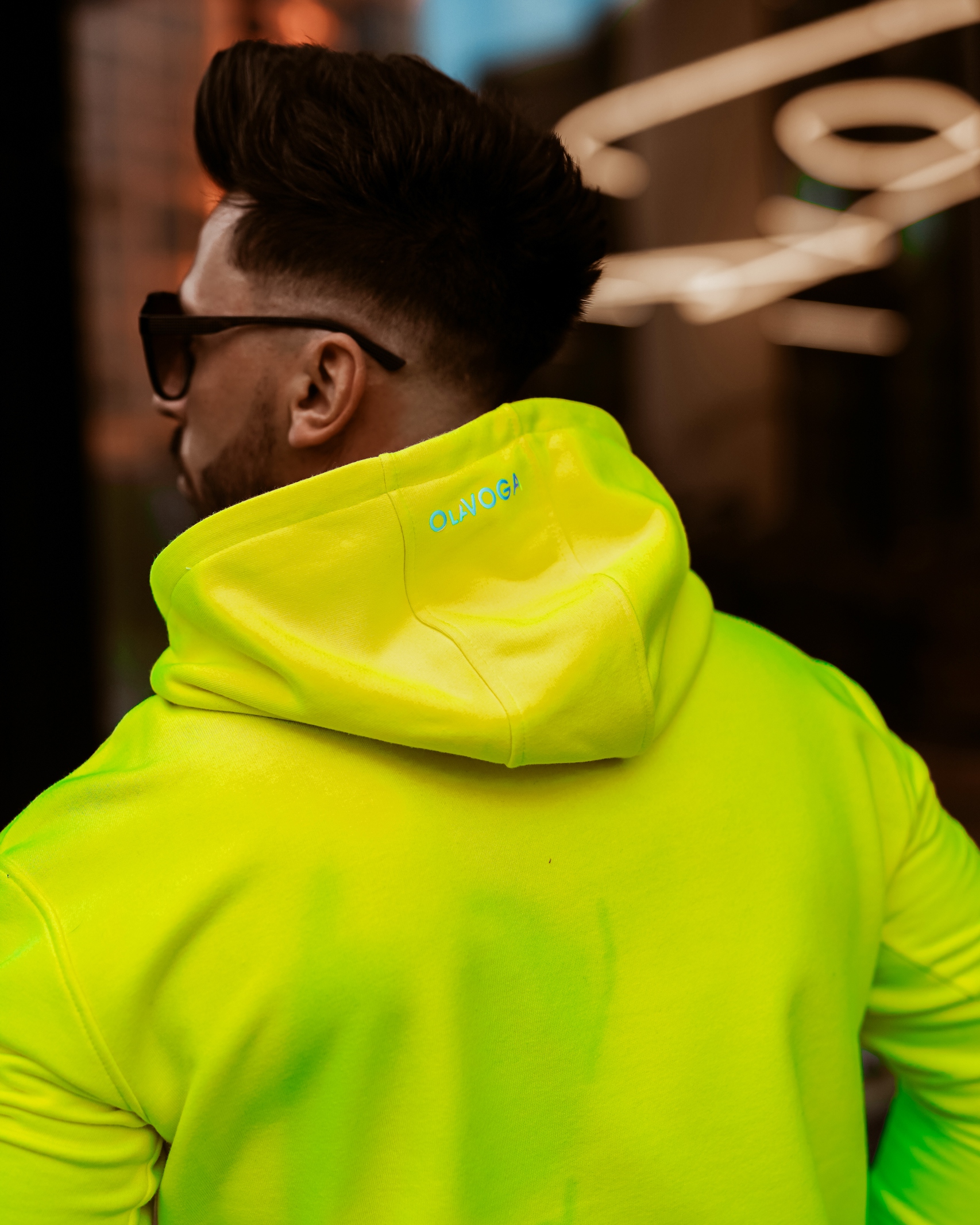 Bluza męska Fluo Man O'la Voga neonowa limonkowa Bluza męska Fluo Man O'la Voga neonowa limonkowa