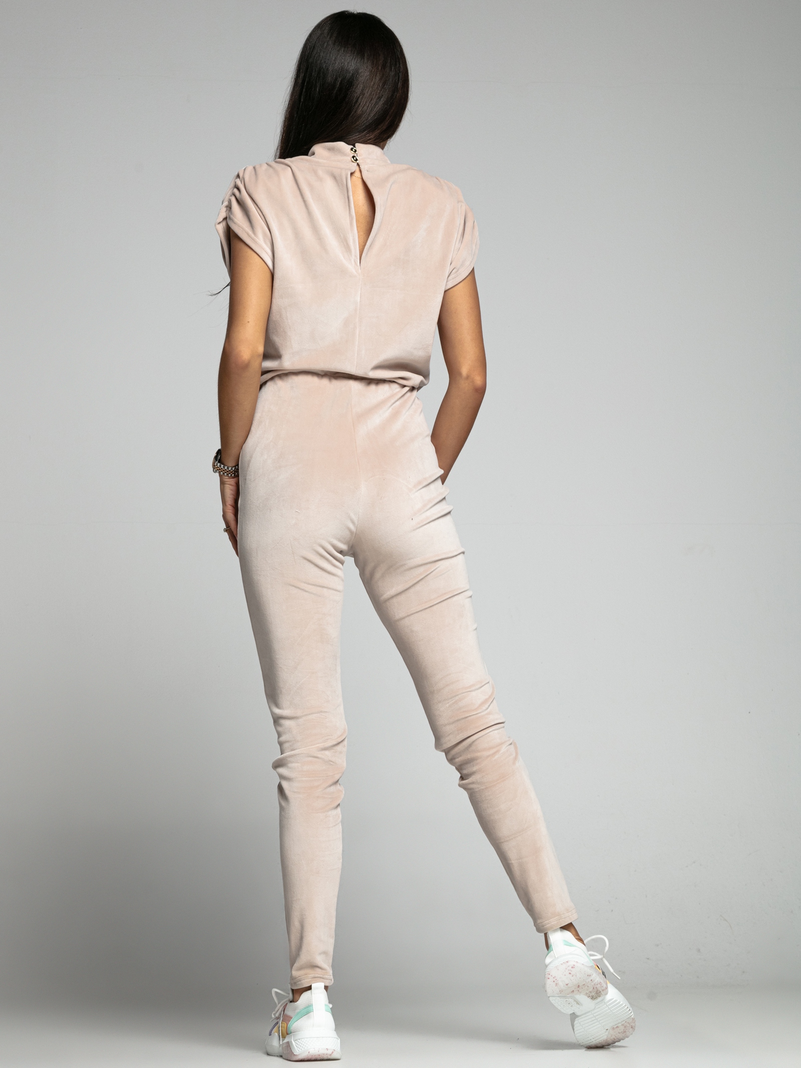 Kombinezon welurowy Marisa Ola Voga beżowy