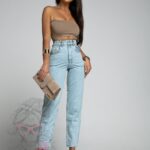 Spodnie jeansowe Mom Regs niebieskie