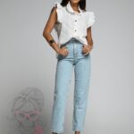 Spodnie jeansowe Mom Regs niebieskie