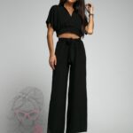Komplet top+spodnie Winsorft czarny