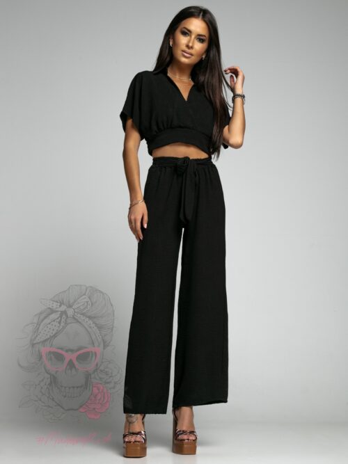 Komplet top+spodnie Winsorft czarny