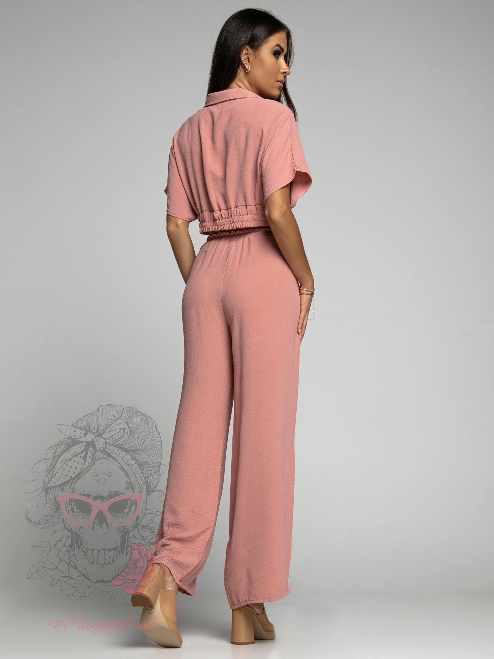 Komplet top+spodnie Winsorft brudny róż Komplet top+spodnie Winsorft brudny róż