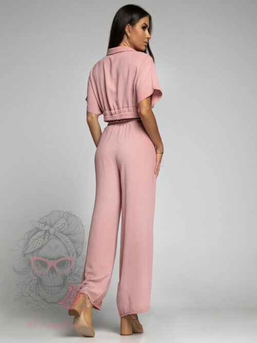 Komplet top+spodnie Winsorft pudrowy