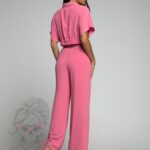 Komplet top+spodnie Winsorft różowy