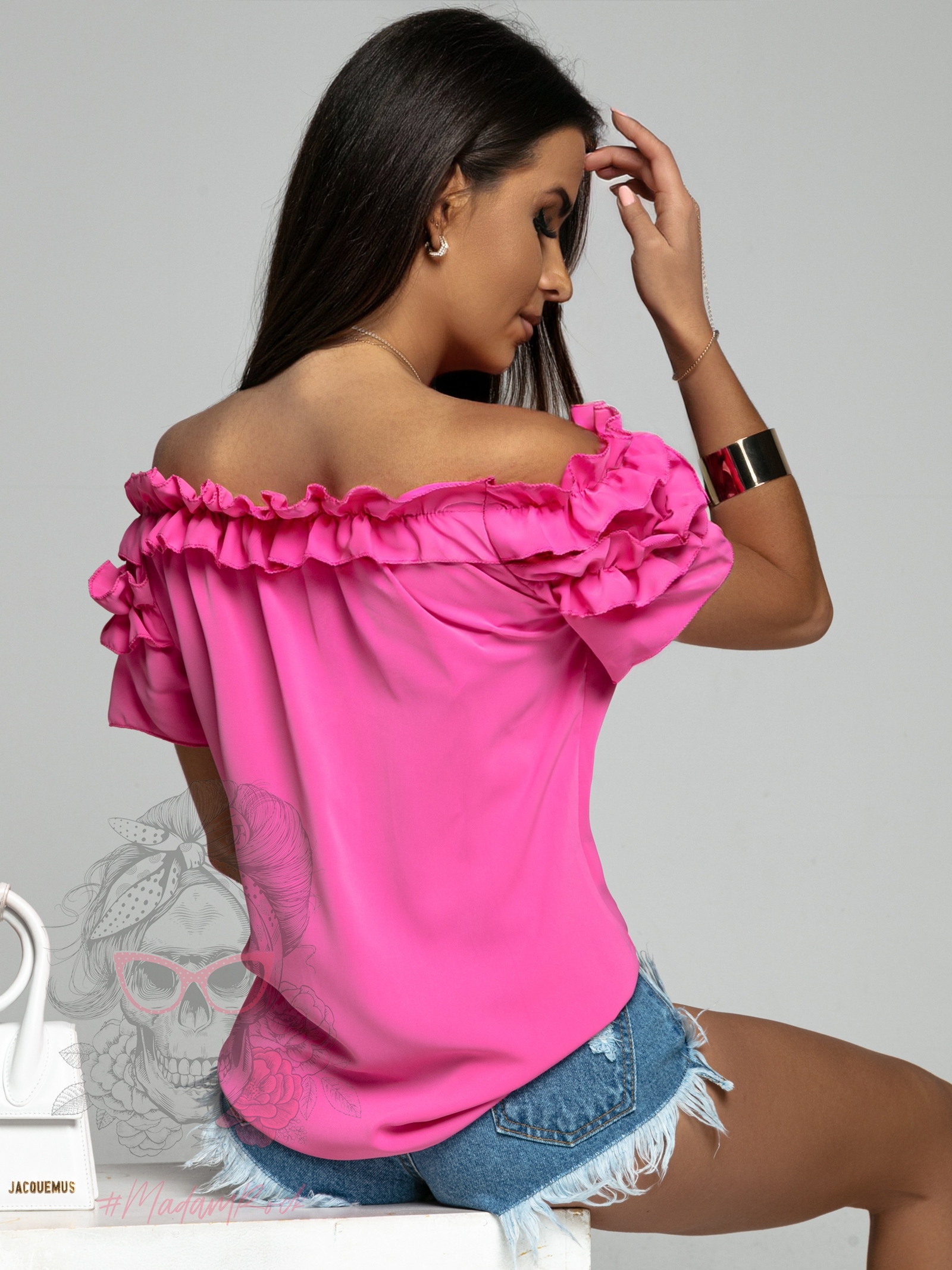 Bluzka hiszpanka Dorothy fuksja