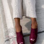 Sandały koturny Madam Scapade bordowe