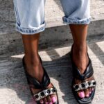 Sandały skórzane Madam Believe czarne