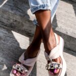 Sandały skórzane Madam Believe beżowe