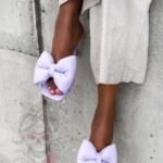 Klapki na obcasie Madam Minnie lila