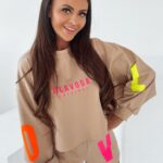 Komplet ze spodenkami Big Neon Ola Voga beżowy