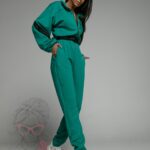 Kombinezon elegancki Fancy Stripe Ola Voga zielony