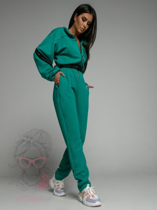 Kombinezon elegancki Fancy Stripe Ola Voga zielony