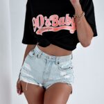 T-shirt oversize Baby Ola Voga czarny