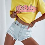 T-shirt oversize Baby Ola Voga żółty