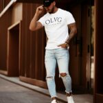 T-shirt męski bawełniany OLVG Men O'la Voga biały