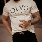 T-shirt męski bawełniany OLVG Men O'la Voga beżowy