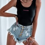 Body na ramiączka Shine Bright O'la Voga czarne