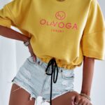 Bluza z wiązaniem Candy Ola Voga żółta