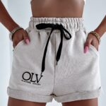 Spodenki dresowe O'la Voga Contrast beżowe