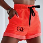 Spodenki dresowe O'la Voga Contrast neonowe różowe