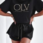 Komplet bawełniany OlaVoga Luxury czarny