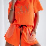 Komplet bawełniany OlaVoga Luxury pomarańczowy