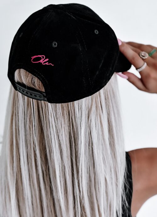 - WYPRZEDANE - Czapka z daszkiem O'la Voga Velvet Cup czarna vs neon róż