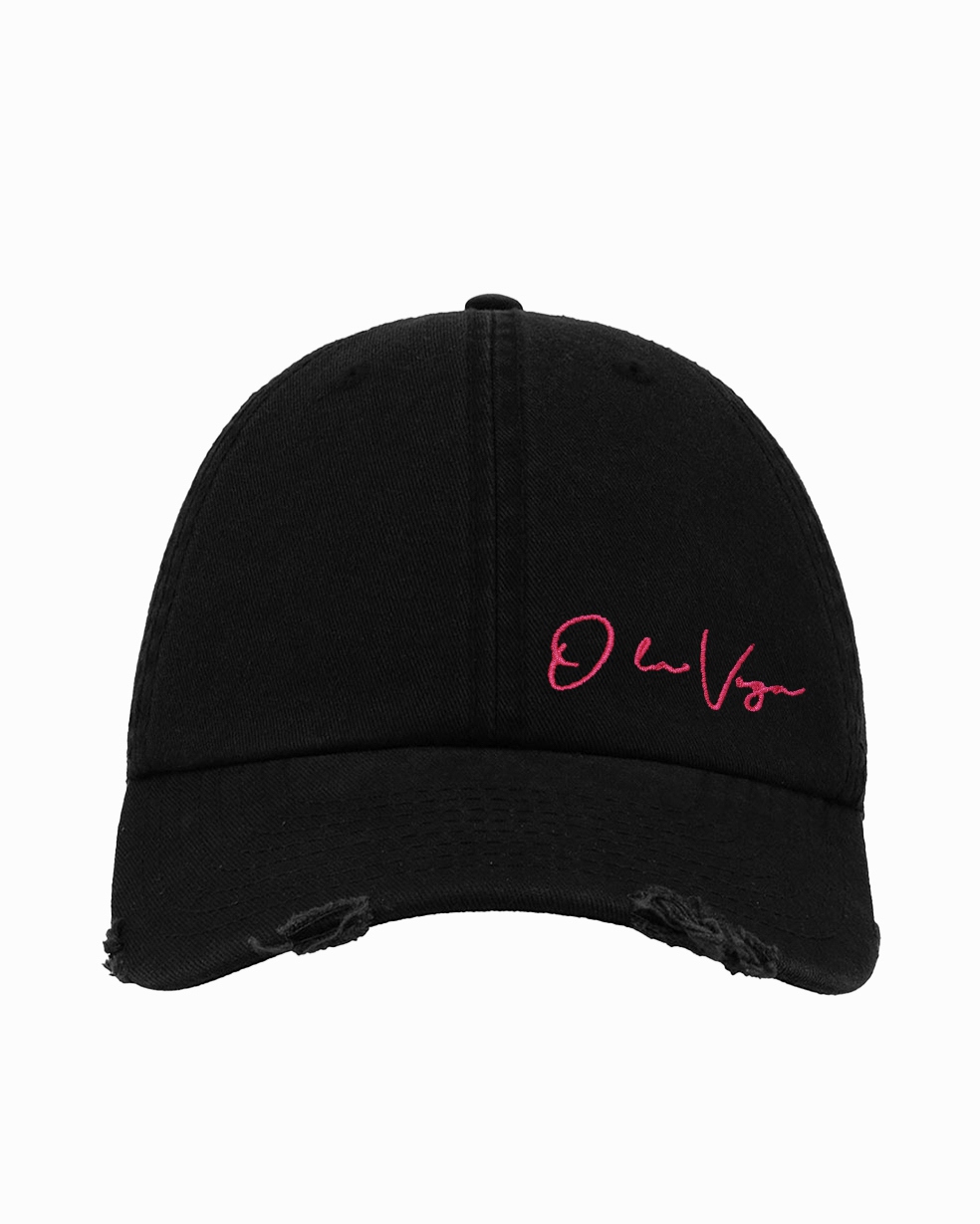 -WYPRZEDANE-Czapka z daszkiem O'la Voga Ripped Cup czarna vs neon róż