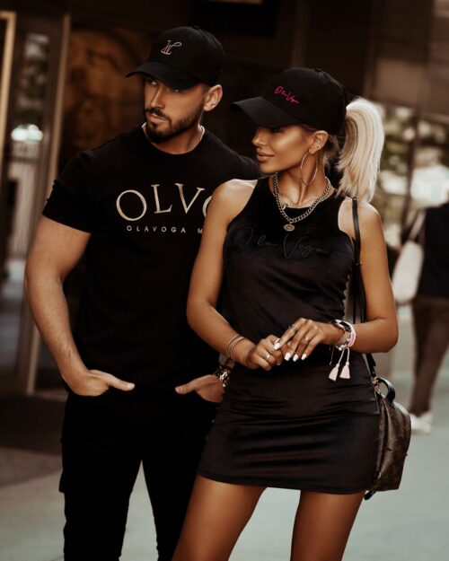 T-shirt męski bawełniany OLVG Men O'la Voga czarny