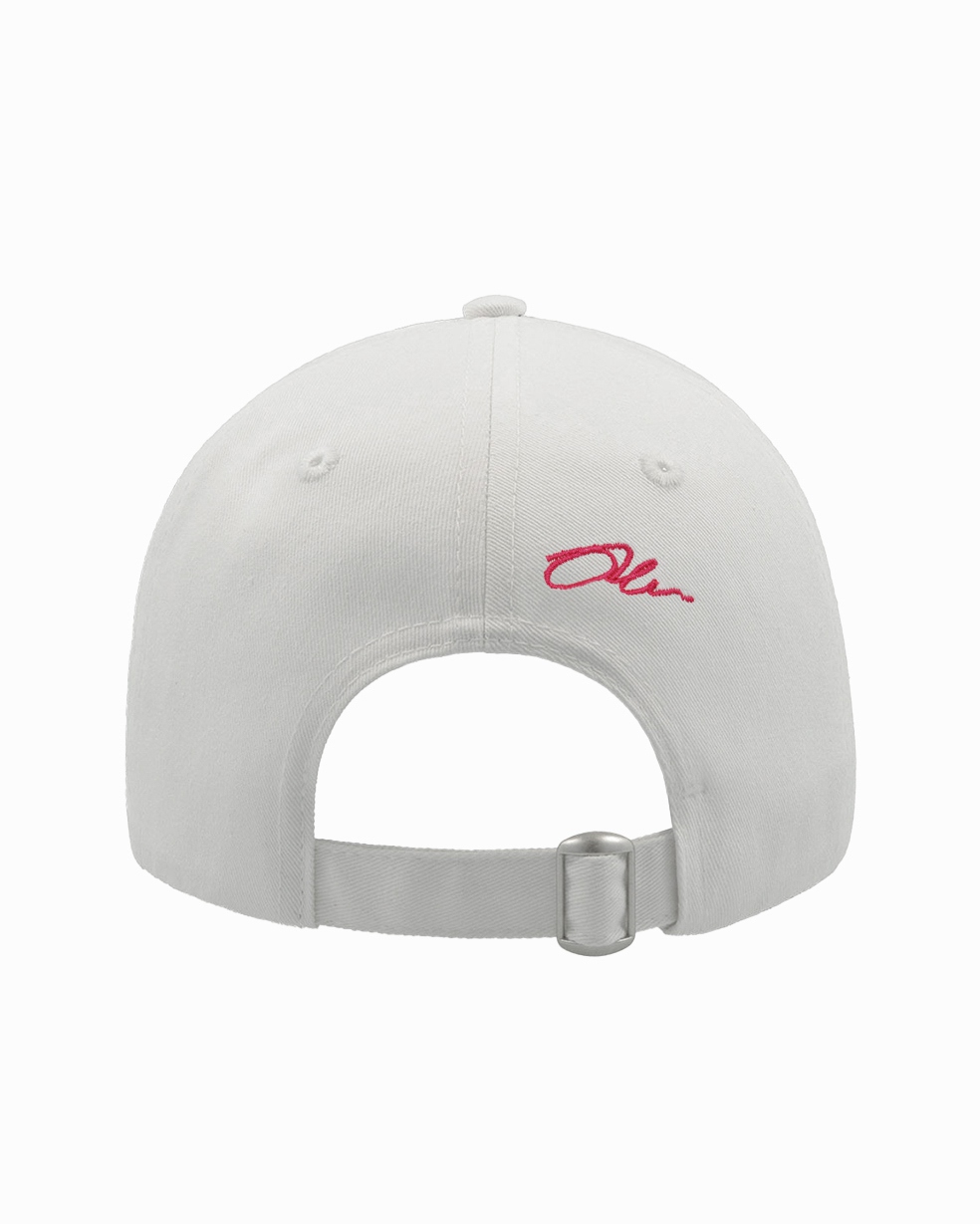 -WYPRZEDANE-Czapka z daszkiem O'la Voga Basic Cup biała vs neon róż