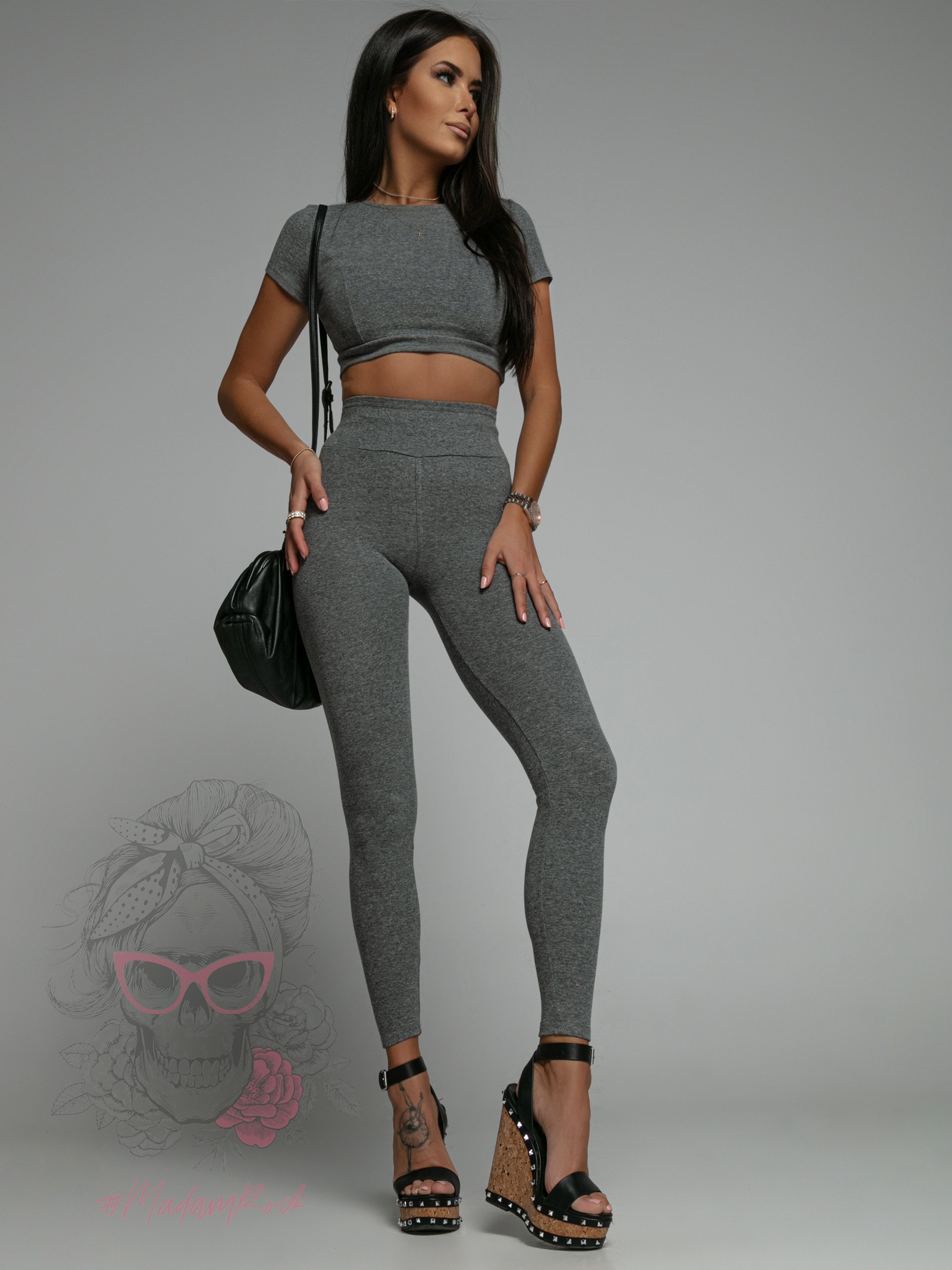 Komplet dopasowany Ola Voga Active Set szary