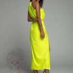 Sukienka długa zwiewna Ola Voga Tulum limonka