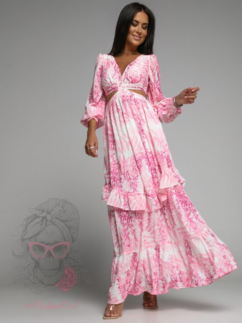 Sukienka maxi Blue Lagoon różowa