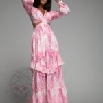 Sukienka maxi Blue Lagoon różowa