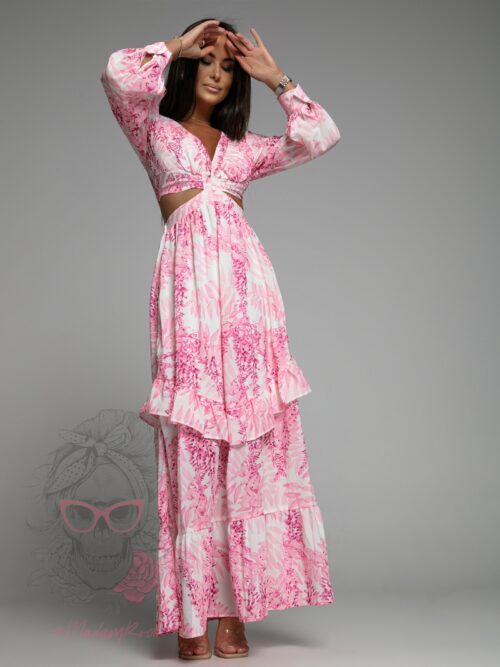 Sukienka maxi Blue Lagoon różowa