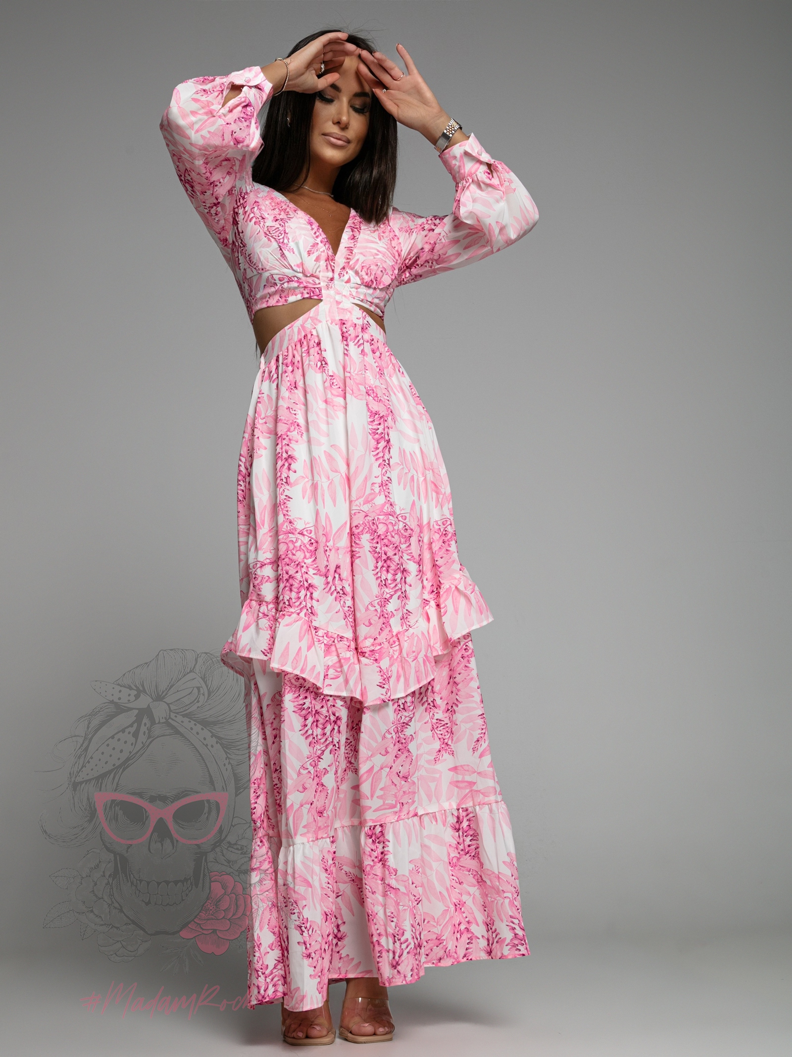 Sukienka maxi Blue Lagoon różowa