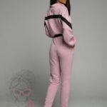 Kombinezon elegancki Fancy Stripe Ola Voga pudrowy