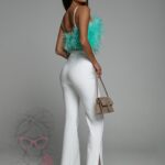 Top z piór premium Exclusivo miętowy