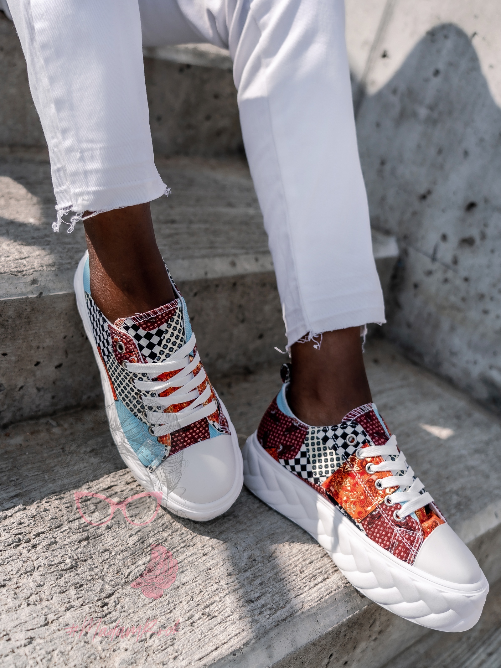 Trampki sportowe Madam Gomez białe