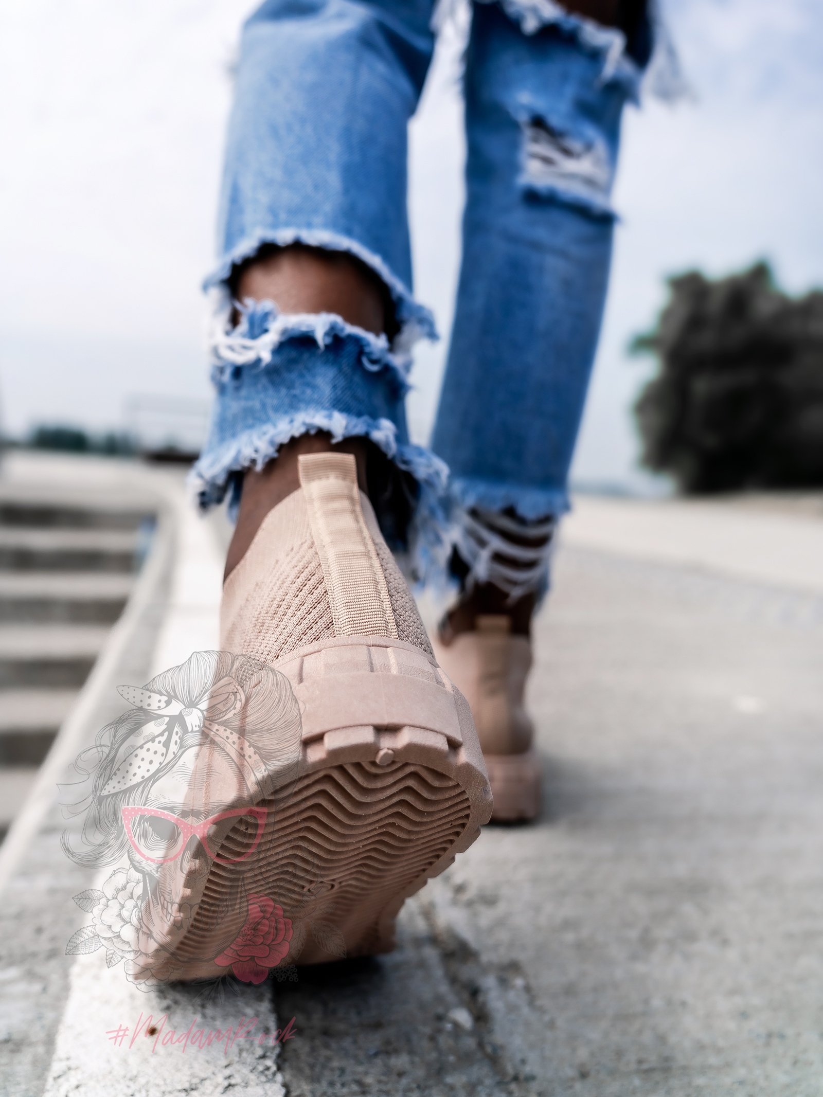 Buty sportowe Madam Comala beżowe