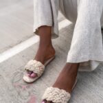 Klapki plecione Madam Tijuana beżowe