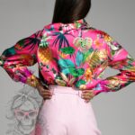 Koszula z piórami Egsotic fuksja