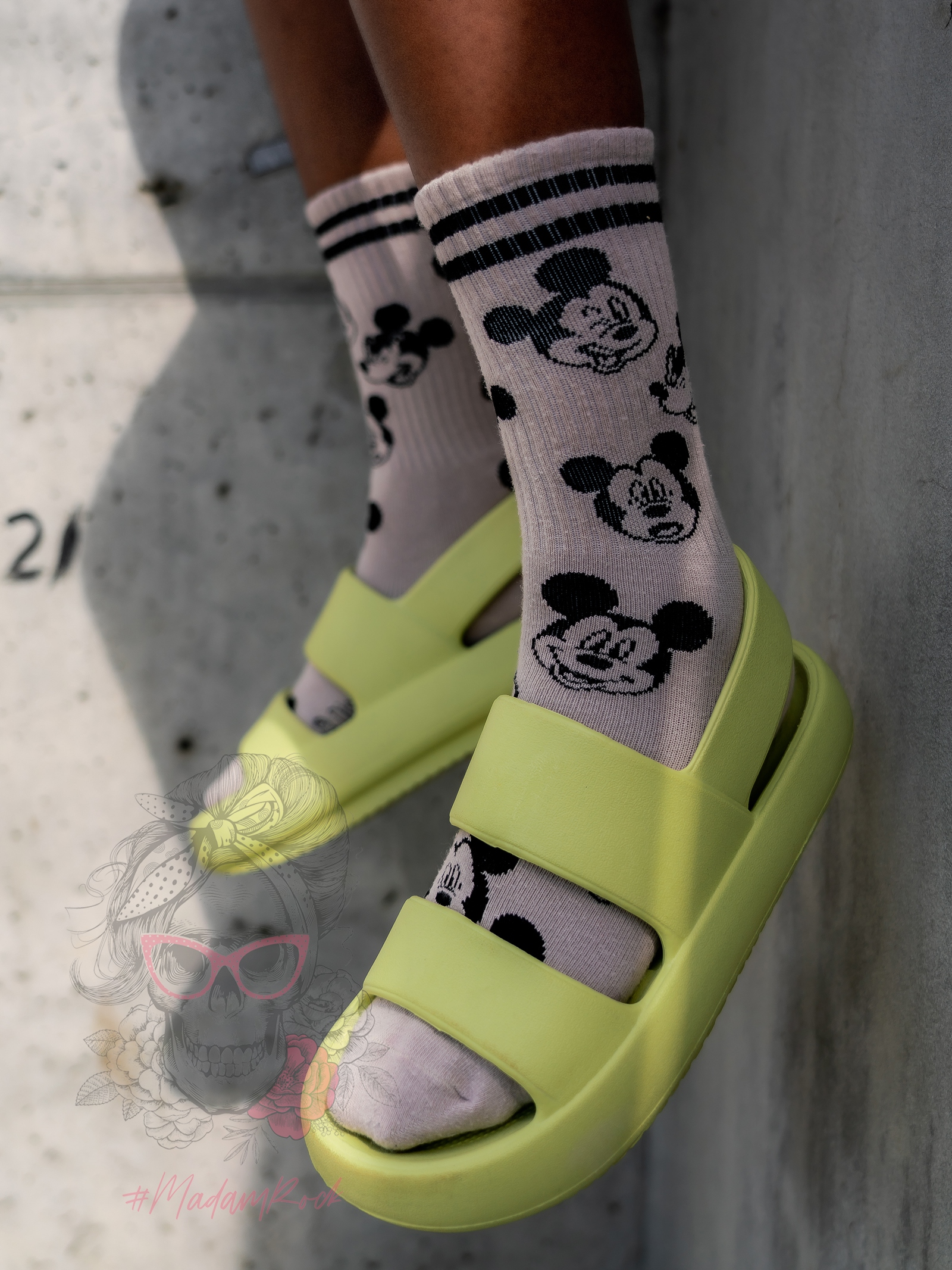 Sandały piankowe Madam Purr limonka Sandały piankowe Madam Purr limonka