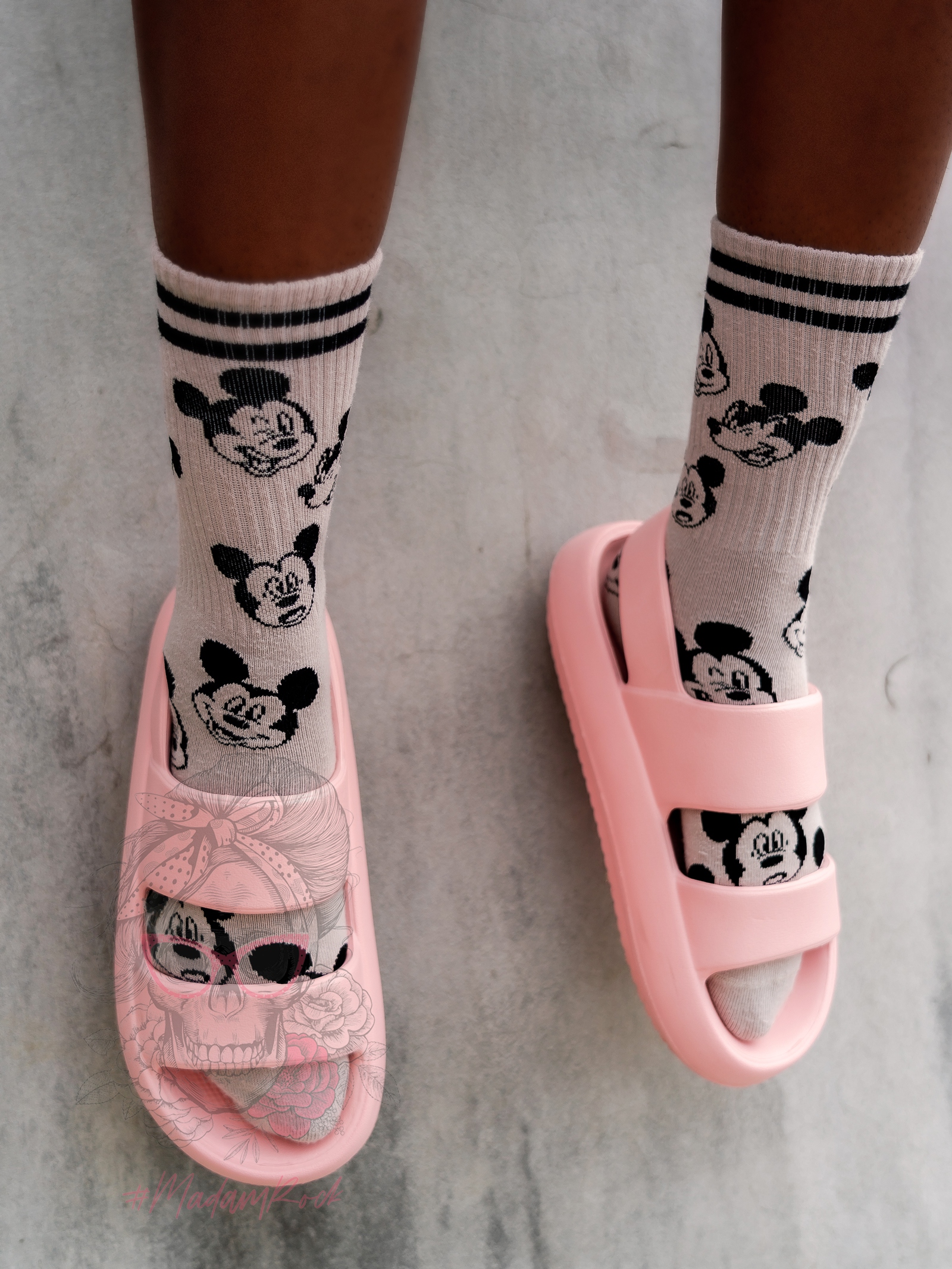 Sandały piankowe Madam Purr pudrowe