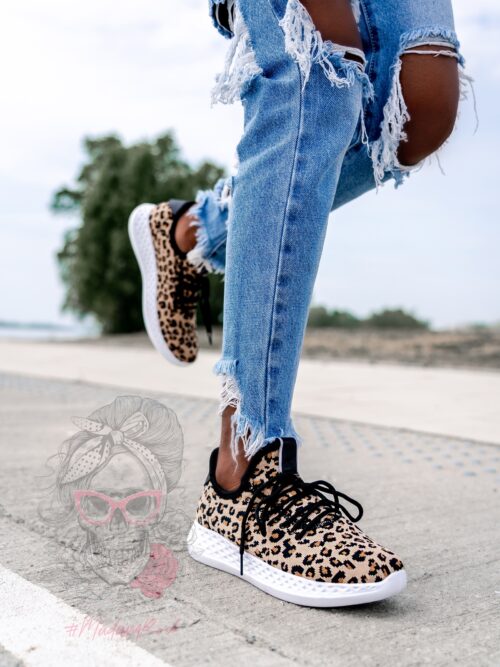 Buty sportowe Madam Gephart w panterkę